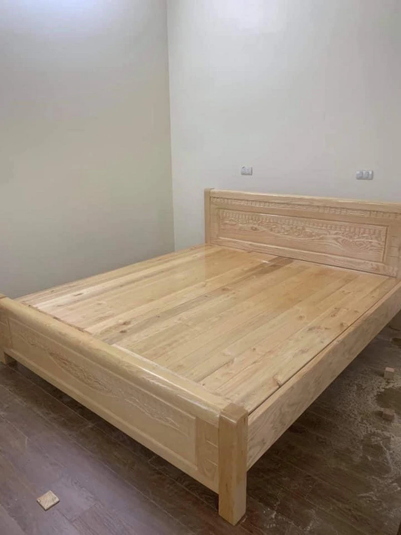 Giường ngủ giá rẻ gỗ thịt GN04