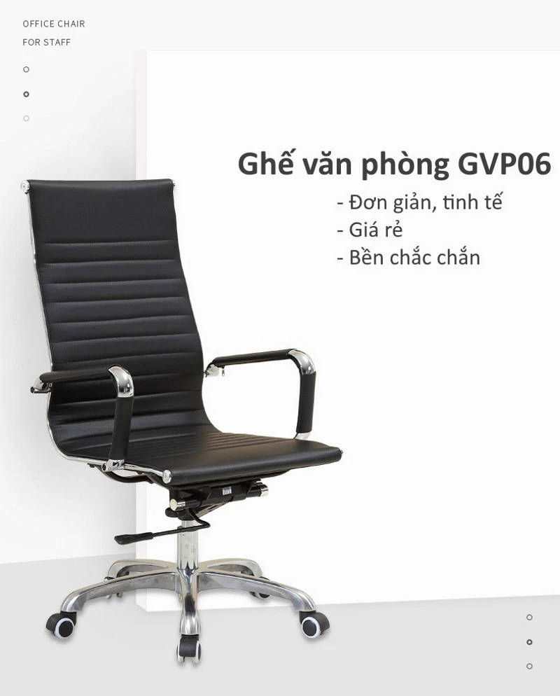 Ghế văn phòng đệm da GVP06