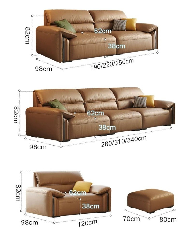 Sofa da thật phong cách Ý Pula Nouvola (V75)