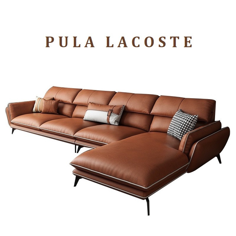 Sofa góc L bọc da bò Italy Pula Lacoste (L44)