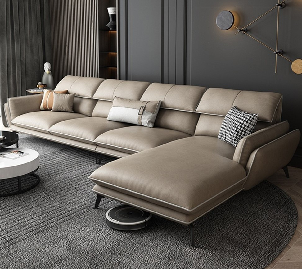 Sofa góc L bọc da bò Italy Pula Lacoste (L44)