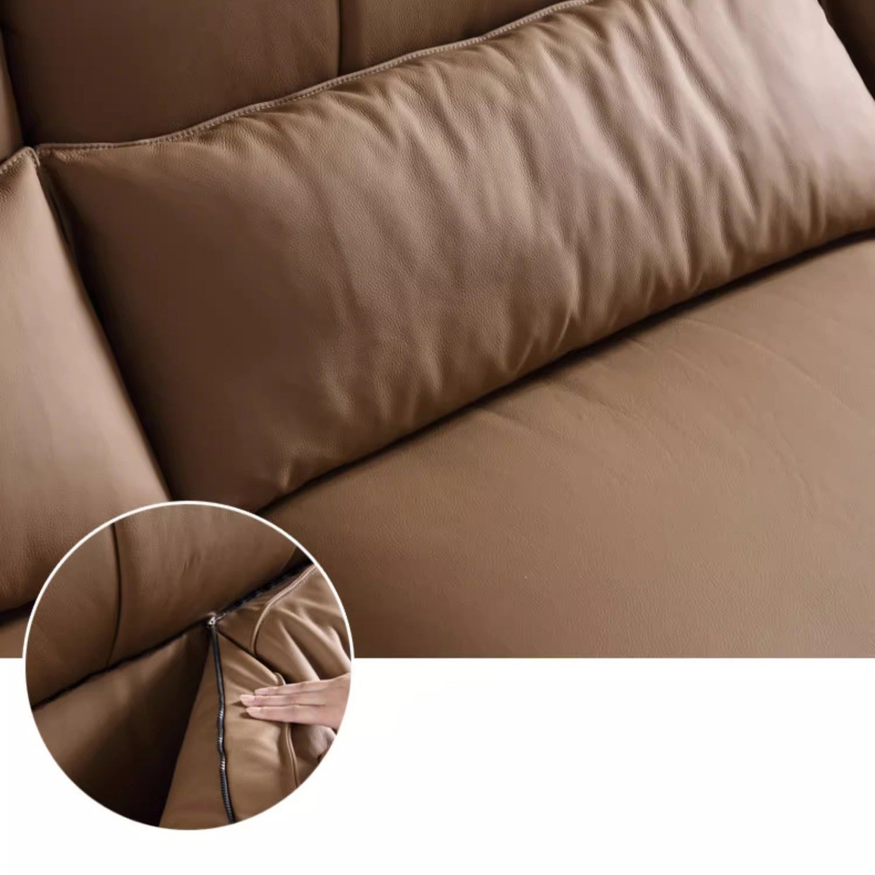 Sofa văng bọc da bò Ý cao cấp Pula Demar (V79)