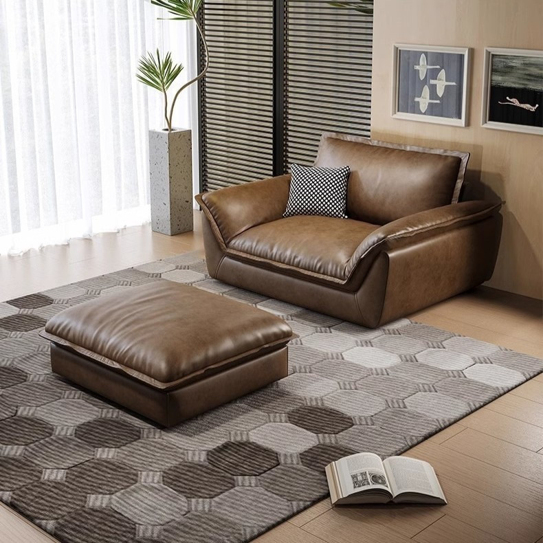 Sofa văng da bò Ý hiện đại Pula Nina (V85)