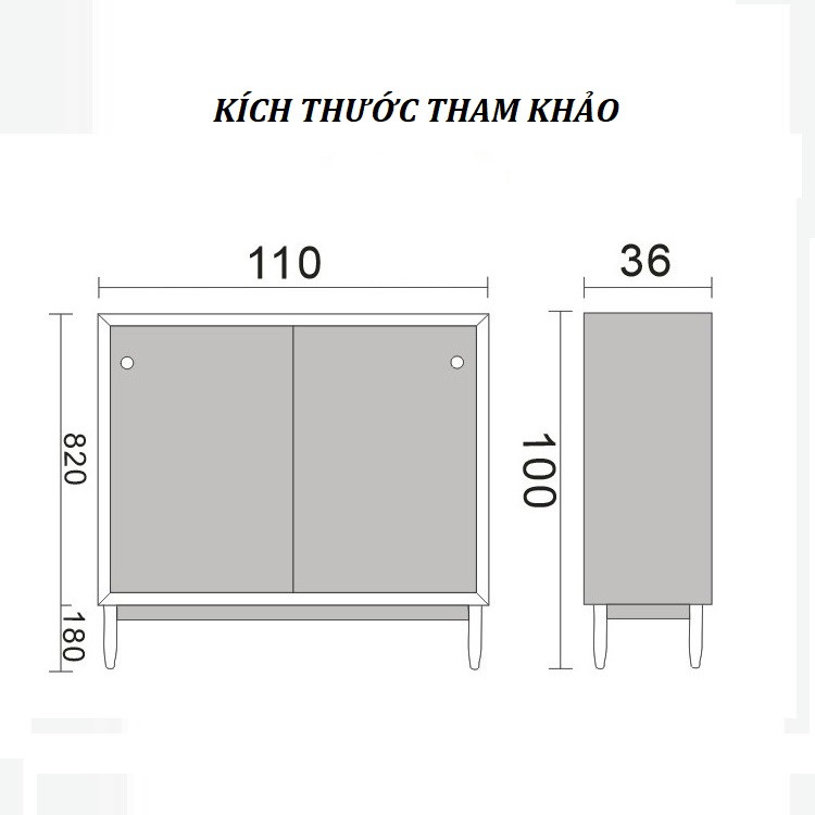 Tủ giày gỗ cánh trượt Pula SC05