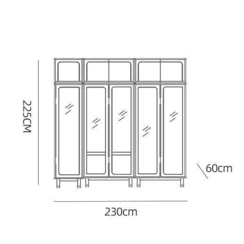 Tủ quần áo gỗ cánh kính Pula WR11