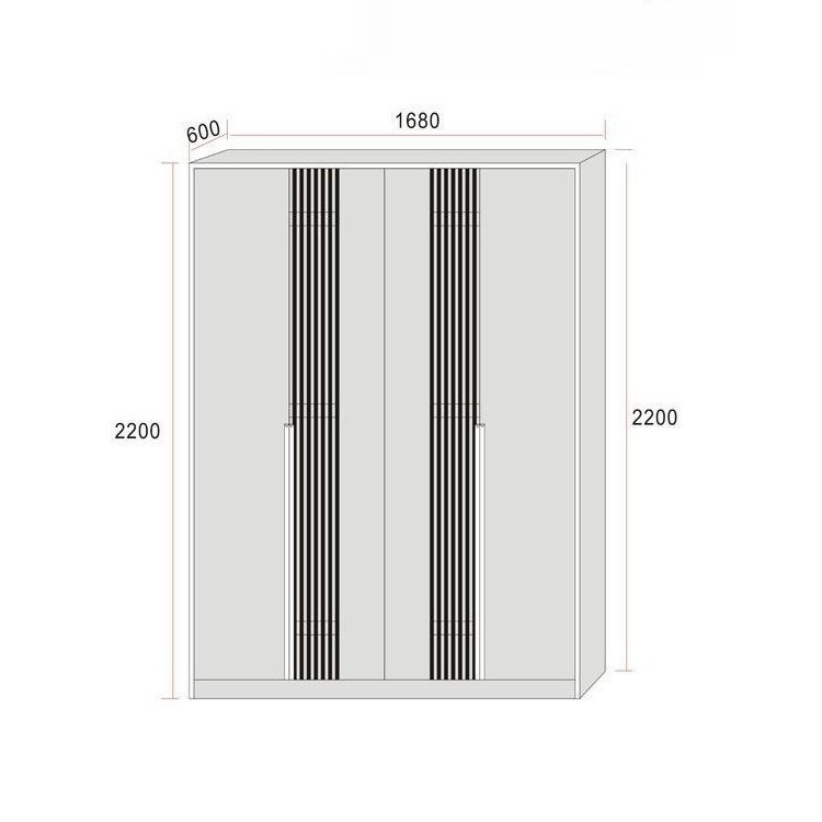 Tủ quần áo gỗ Pula WR08