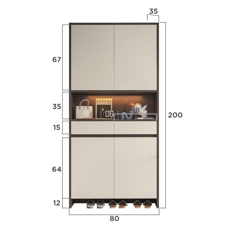 Tủ để giày kết hợp tủ để đồ Pula SC55