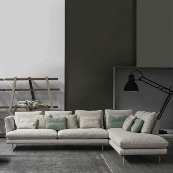 Ghế sofa góc đệm vải hiện đại L26