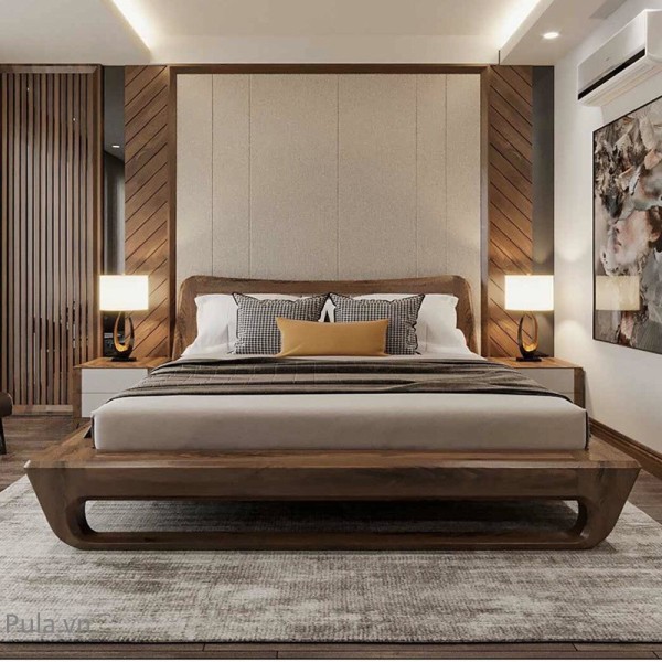 Giường ngủ gỗ cao cấp bọc da Pula PB23