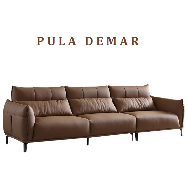 Sofa văng bọc da bò Ý cao cấp Pula Demar (V79)