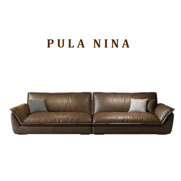 Sofa văng da bò Ý hiện đại Pula Nina (V85)