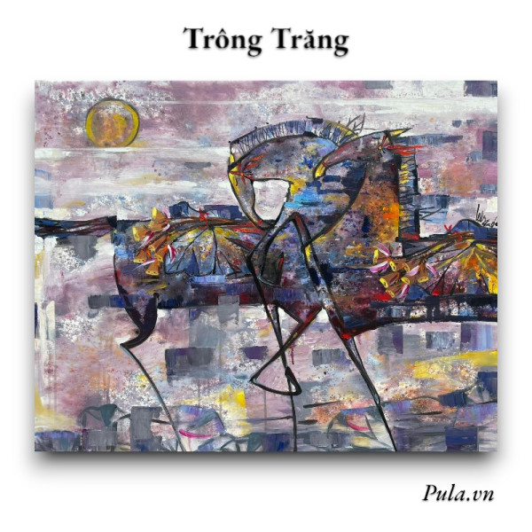 Tranh Decor Phòng Khách Đẹp Trông Trăng