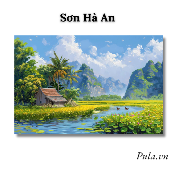 Tranh Vẽ Phong Cảnh Sơn Hà An