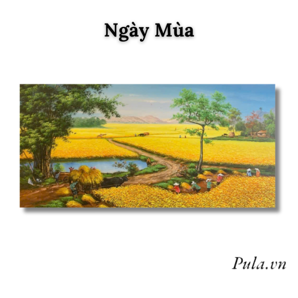 Tranh Phong Cảnh Đồng Quê - Ngày Mùa