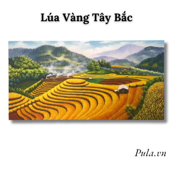 Tranh Phong Cảnh Đẹp - Lúa Vàng Tây Bắc