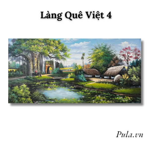 Tranh Phong Cảnh Đẹp - Làng Quê Việt 4