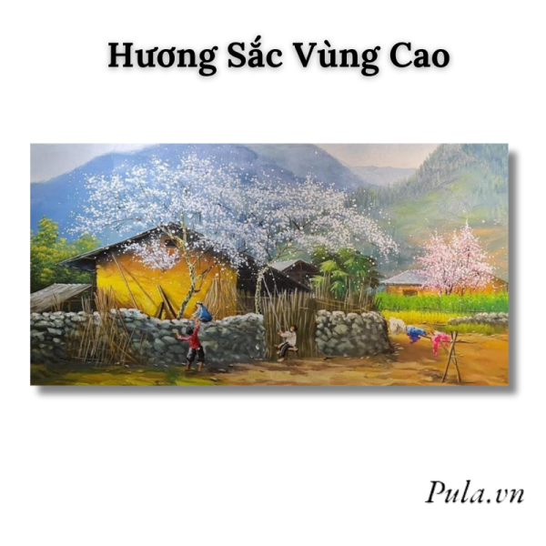 Tranh Sơn Dầu Phong Cảnh Hương Sắc Vùng Cao