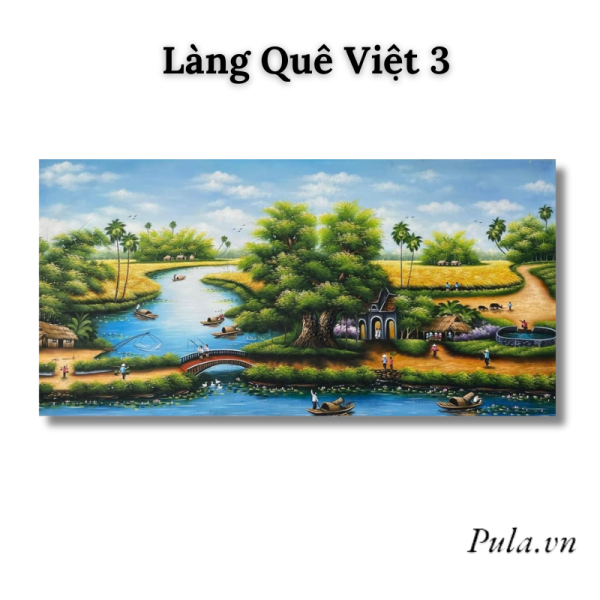 Tranh Vẽ Phong Cảnh Làng Quê Việt 3