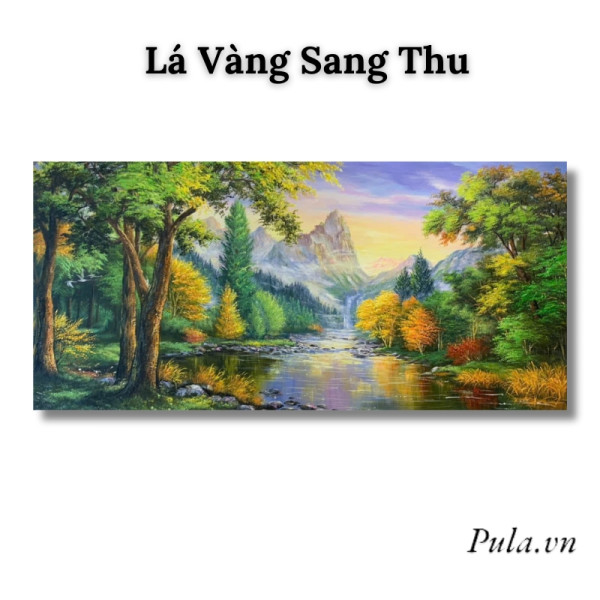 Tranh Vẽ Phong Cảnh Lá Vàng Sang Thu