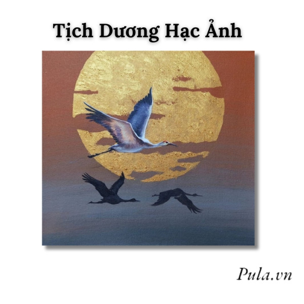 Tranh Treo Tường Tịch Dương Hạc Ảnh