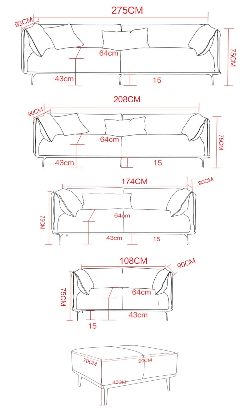Ghế sofa văng V50 vải nỉ vân đá