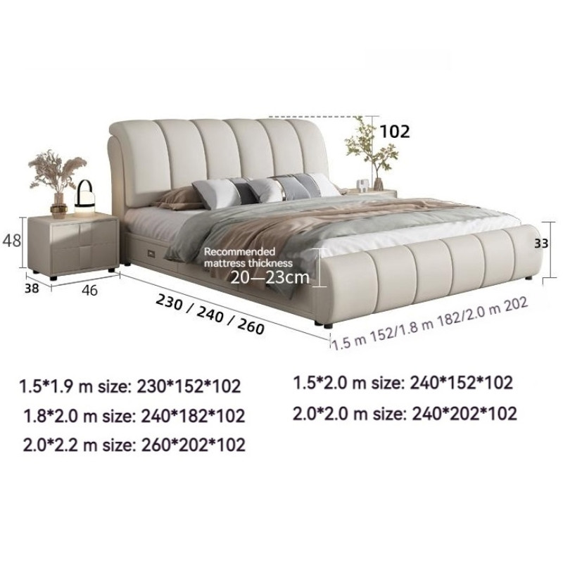 Giường bọc nệm Luxury hiện đại cao cấp Pula PB39
