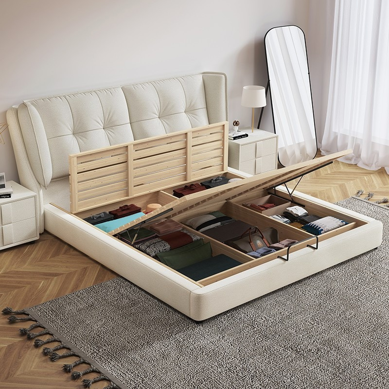 Giường ngủ bọc nệm đẹp phong cách tối giản Pula PB44 (Có ngăn kéo)