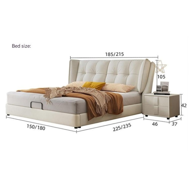 Giường ngủ bọc nệm đẹp phong cách tối giản Pula PB44 (Có ngăn kéo)