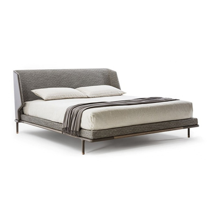 Giường ngủ chân sắt bọc nệm giá rẻ Pula PB34