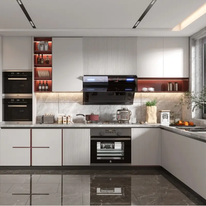 Tủ bếp nhôm cánh kính PKC19