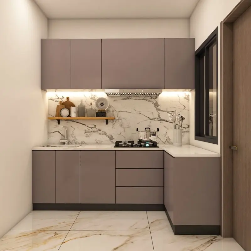 Tủ bếp Melamine chữ L PKC37