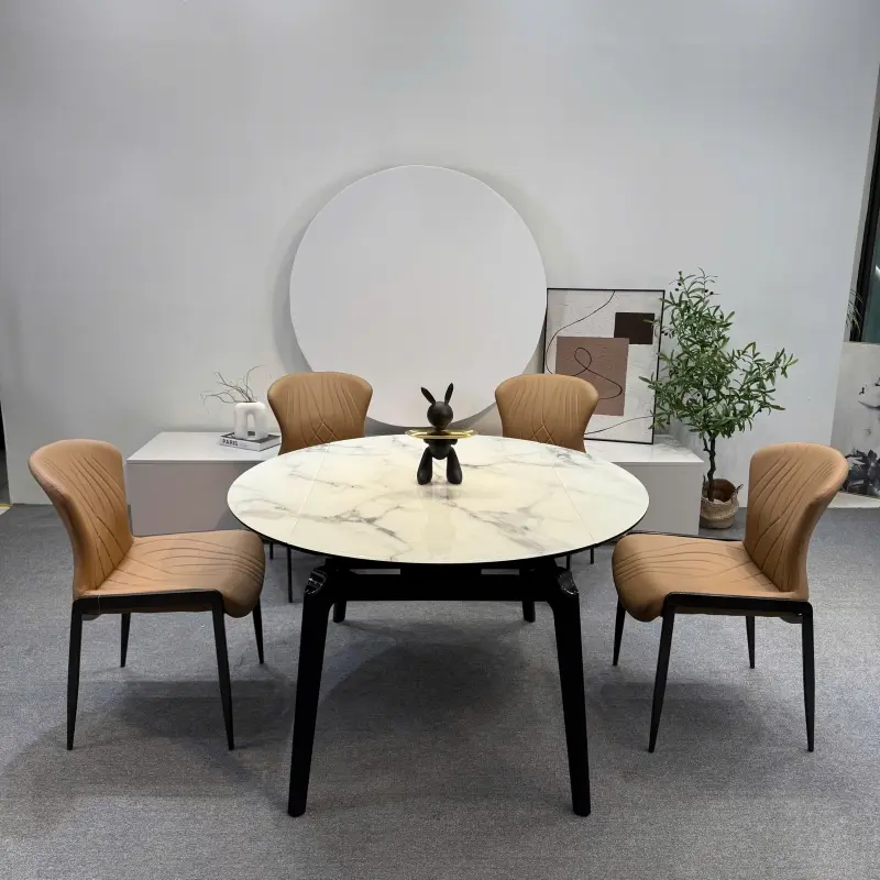 Bàn ăn thông minh mặt đá PSDT10 và ghế ăn nhập khẩu