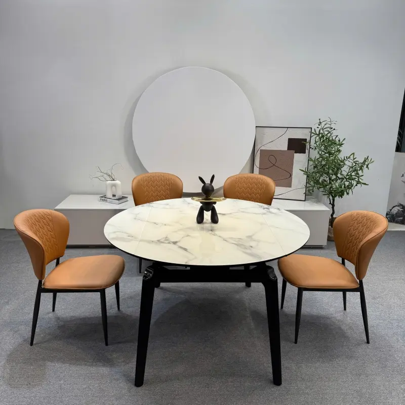 Bàn ăn thông minh mặt đá PSDT10 kết hợp cùng ghế ăn GA11