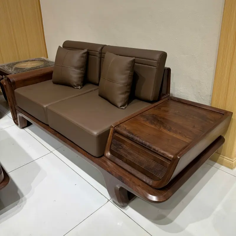 Bộ sofa gỗ Óc Chó hiện đại SG06