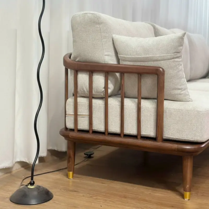 Sofa gỗ đệm nỉ rời phong cách Indochine