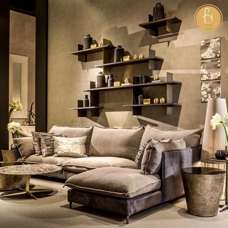 Sofa g&oacute;c đệm vải cao cấp L27