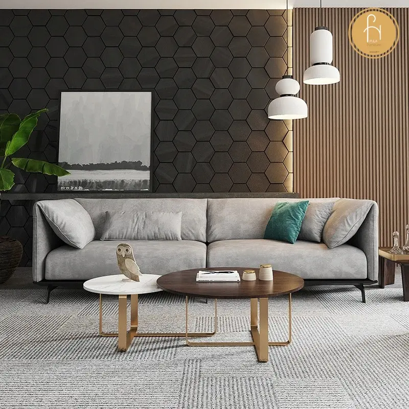 Sofa văng nỉ v&acirc;n đ&aacute; V50