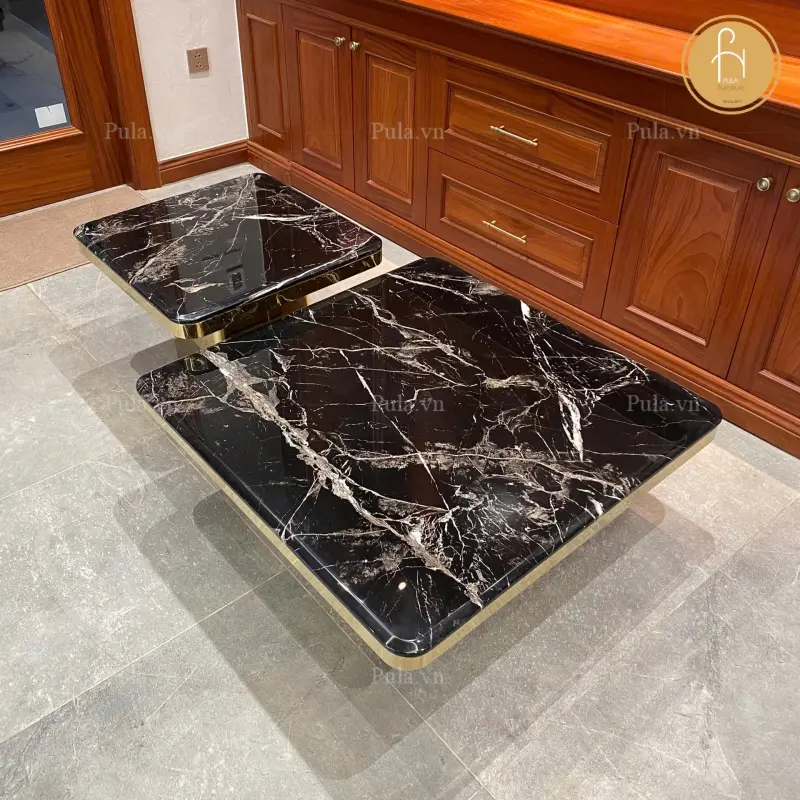 Bàn trà đôi BT29 thực tế tại showroom Pula