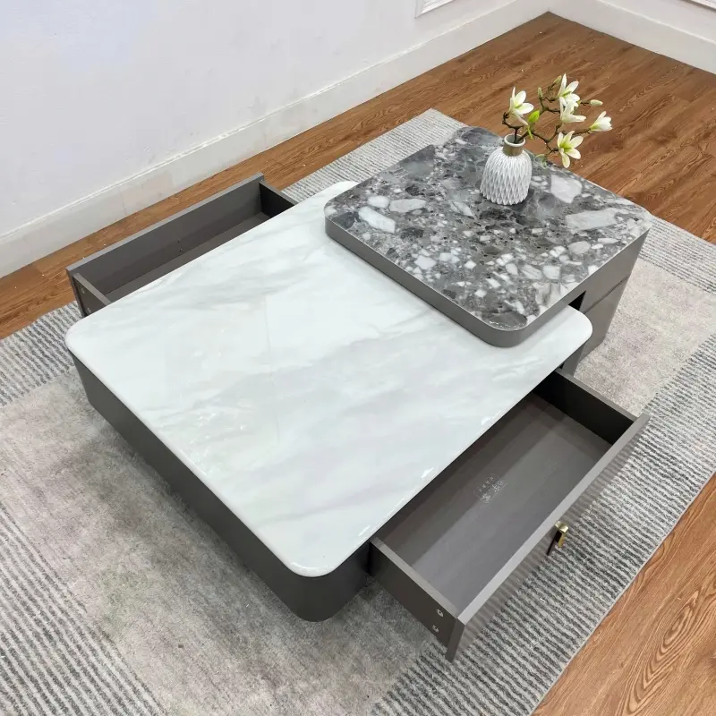 Bàn trà vuông kèm Tab nhập khẩu BT92