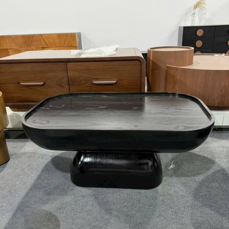 B&agrave;n tr&agrave; phong c&aacute;ch Bắc &Acirc;u BT101 m&agrave;u đen