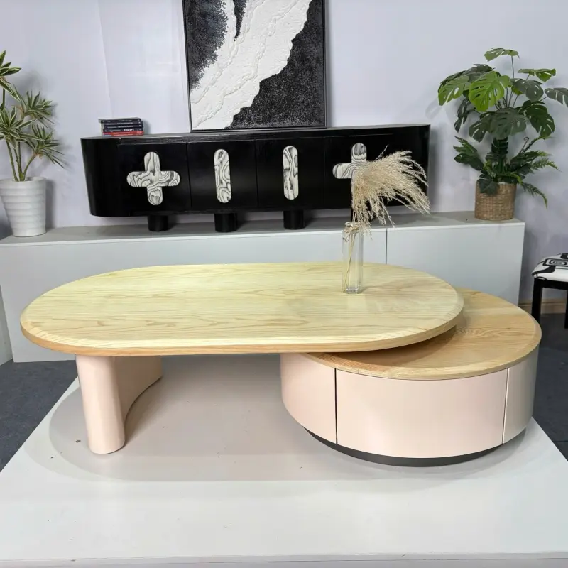 B&agrave;n tr&agrave; gỗ 2 tầng BT107 m&agrave;u gỗ tự nhi&ecirc;n