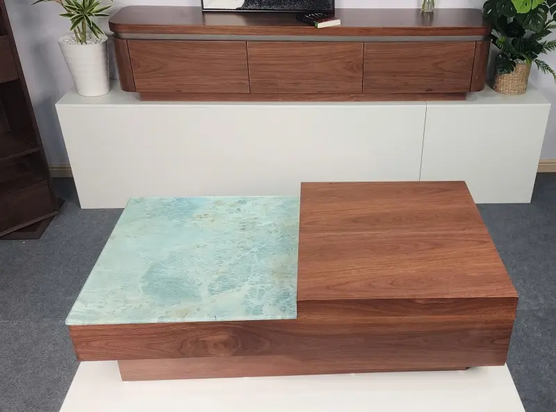 B&agrave;n tr&agrave; chữ nhật phong c&aacute;ch &Yacute; hiện đại BT114