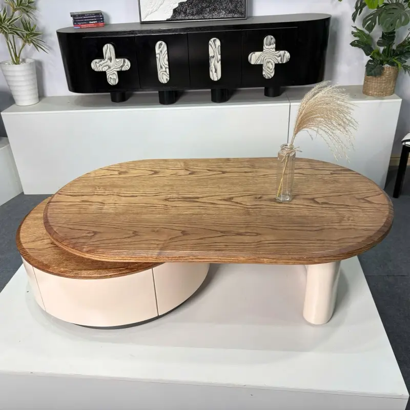 B&agrave;n tr&agrave; gỗ 2 tầng BT107