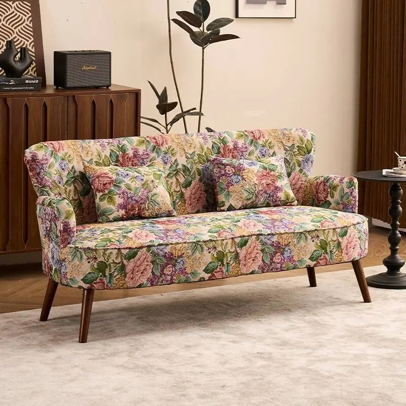 Sofa bọc nỉ hoa Vintage