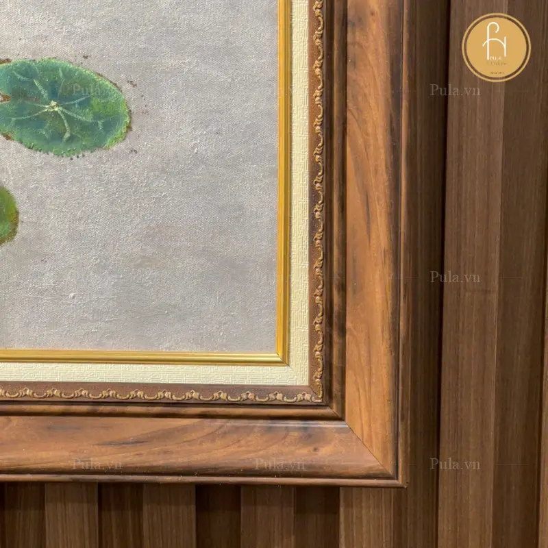 Tranh Nghệ Thuật Diệp Hạ Thanh Li&ecirc;n với khung ti&ecirc;u chuẩn