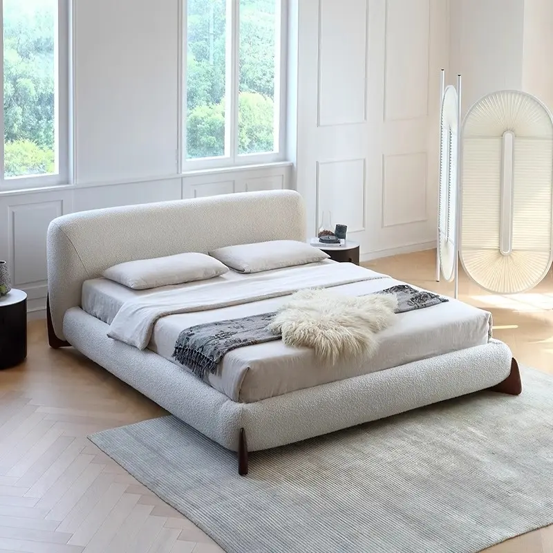 Giường ngủ bọc nỉ phong c&aacute;ch Bắc &Acirc;u PB52