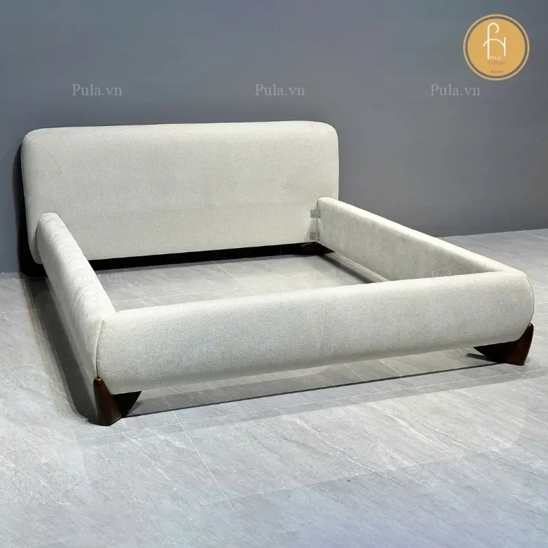 Giường ngủ bọc nỉ phong c&aacute;ch Bắc &Acirc;u PB52 tại xưởng Pula 