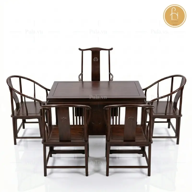 Bộ b&agrave;n tr&agrave; Minh Đế gỗ cao cấp MD02