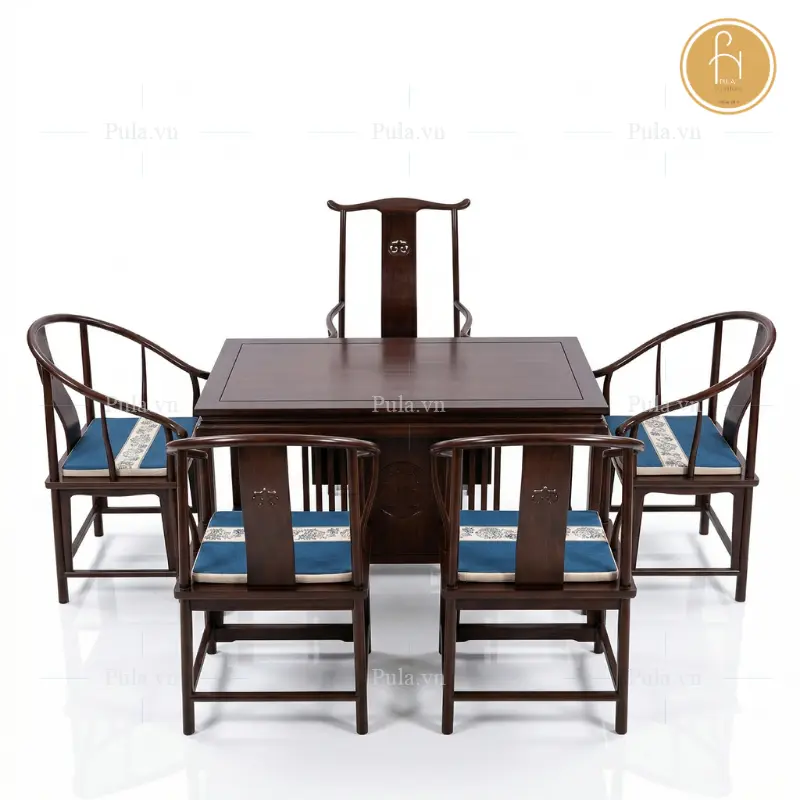 Bộ b&agrave;n tr&agrave; Minh Đế gỗ cao cấp MD02