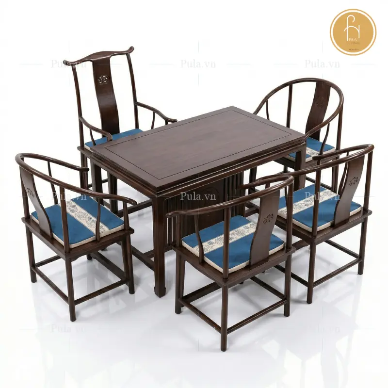 Bộ b&agrave;n tr&agrave; Minh Đế gỗ cao cấp MD02